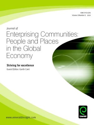 cover image of Journal of Enterprising Communities: People and Places in the Global Economy, Volume 3, Issue 1
